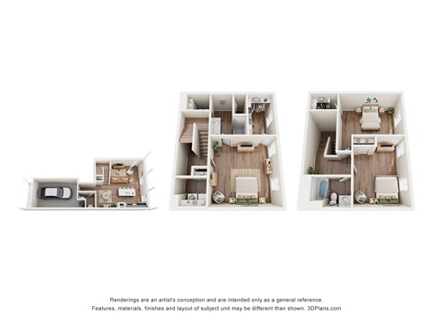 Floor plan for 3 beds, 3 baths, 1769 sqft